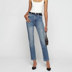 reformation liza ultra high rise straight cropped jeans Malta
